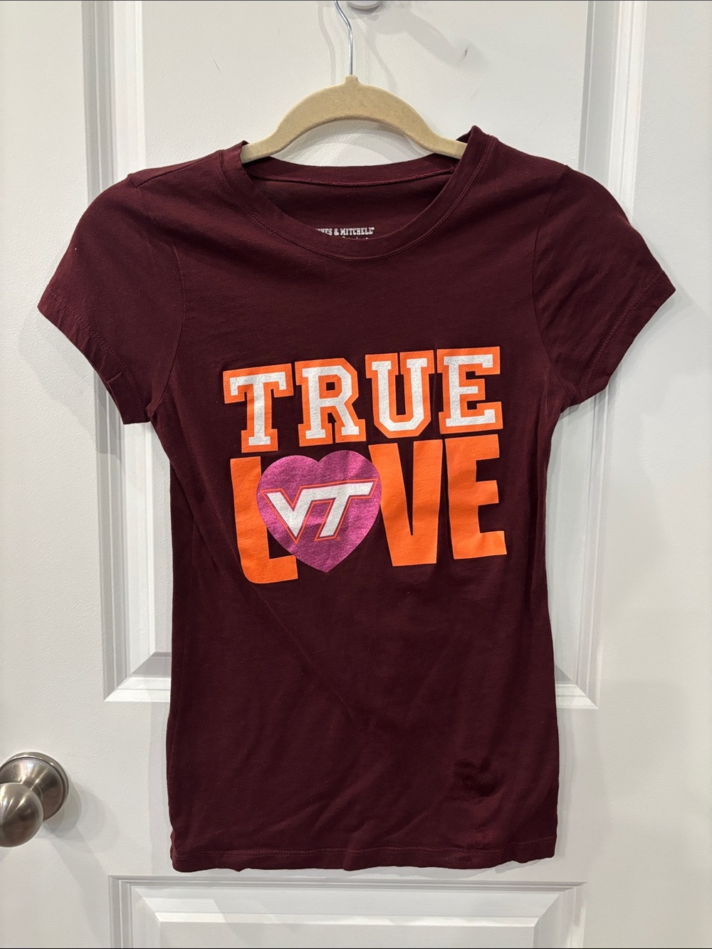 Virginia Tech 'True Love' Maroon Graphic Tee